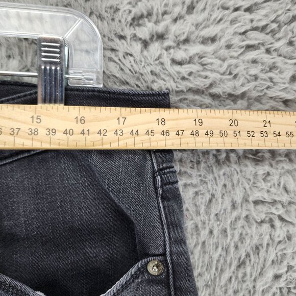 evis Jeans Womens 16 Black Stretch Denim Classic Straight *Read* - Picture 5 of 15